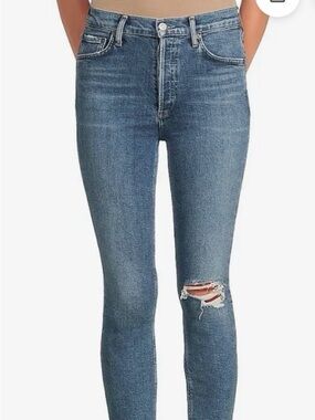 AGOLDE Nico HR Distressed Demin